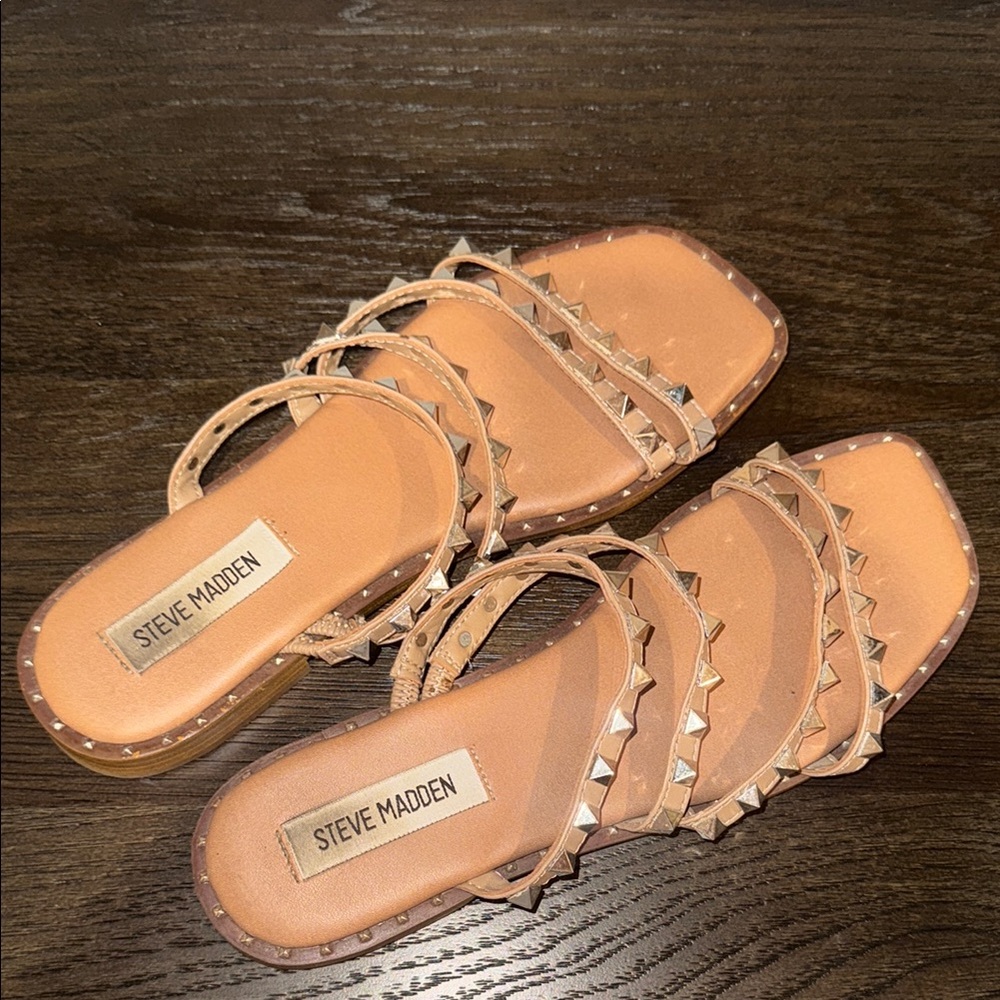 Steve Madden Blush Studded Slide Sandals